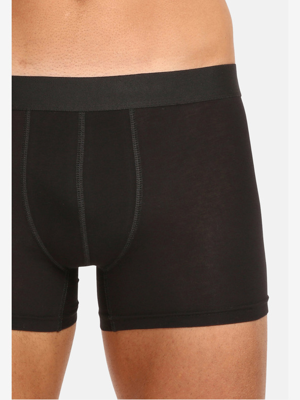 Nedeto Sada pěti pánských plus size boxerek v černé barvě Nedeto