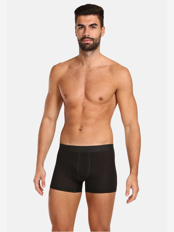 Nedeto Sada pěti pánských plus size boxerek v černé barvě Nedeto