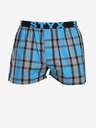 Styx Modré pánské kostkované trenýrky Styx