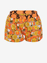 Styx Oranžové dámské vzorované trenýrky na spaní Styx Včelky