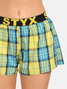 Styx Žluté dámské kostkované trenýrky Styx