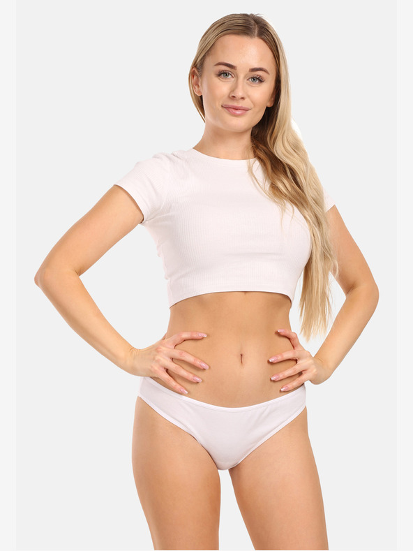 Nedeto Sada pěti dámských kalhotek v černé a bílé barvě Nedeto