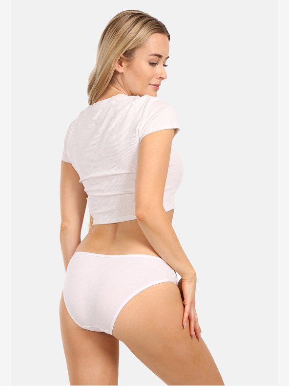 Nedeto Sada pěti dámských kalhotek v černé a bílé barvě Nedeto