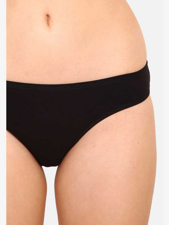 Nedeto Sada pěti dámských kalhotek v černé a růžové barvě Nedeto