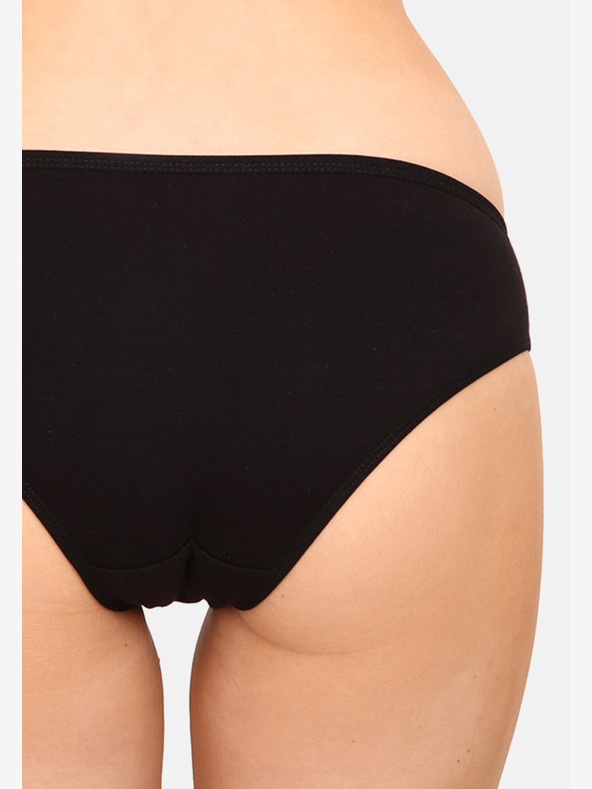 Nedeto Sada tří dámských kalhotek v černé a růžové barvě Nedeto