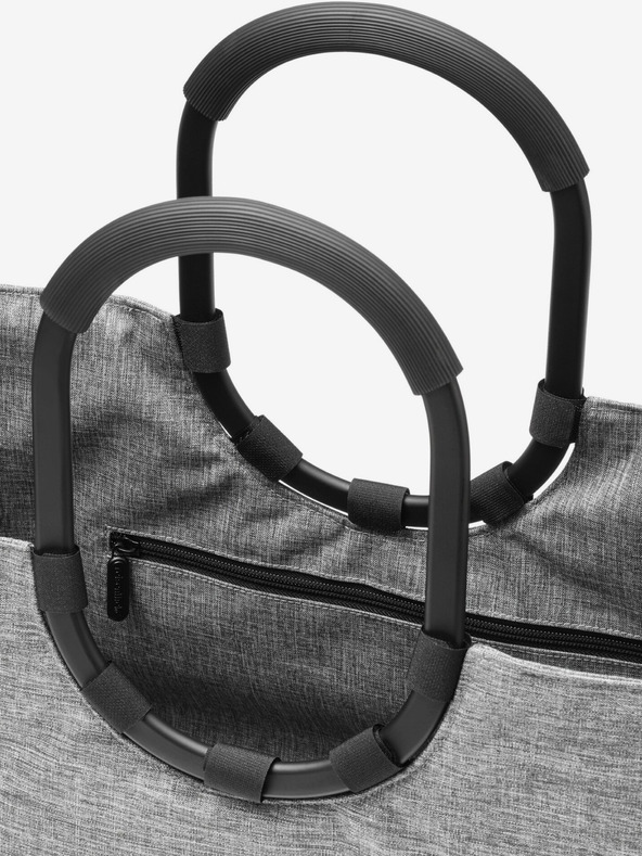 Reisenthel Šedá dámská taška Reisenthel Loopshopper L Frame Twist Silver