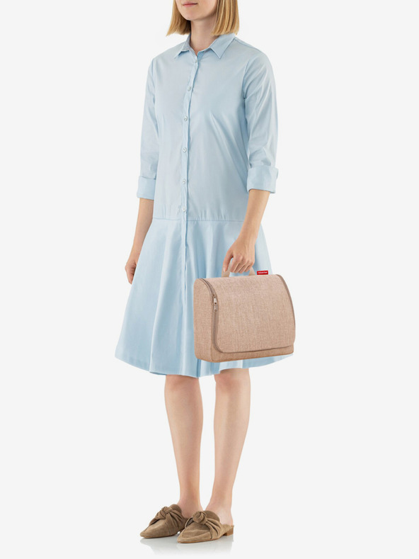 Reisenthel Béžová kosmetická taška Reisenthel Toiletbag XL Twist Coffee