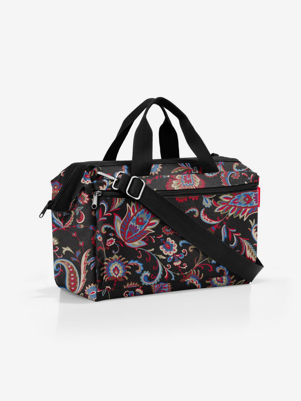 Reisenthel Vínovo-černá dámská vzorovaná cestovní taška Reisenthel Allrounder S Pocket Paisley Black
