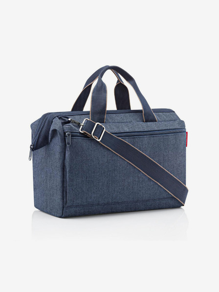 Reisenthel Tmavě modrá cestovní taška Reisenthel Allrounder S Pocket Herringbone Dark Blue