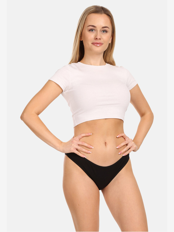 Nedeto Sada pěti dámských kalhotek v černé barvě Nedeto