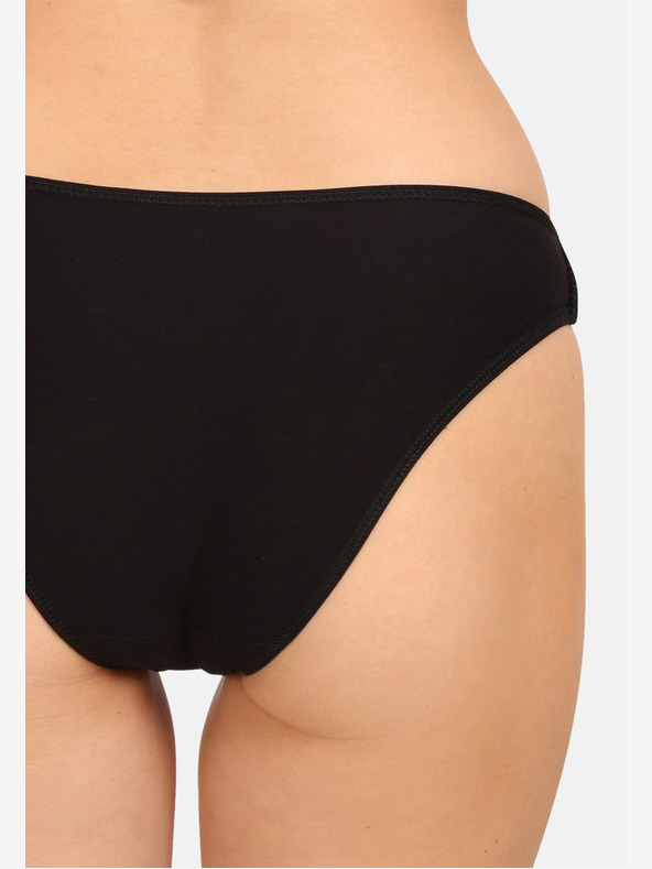 Nedeto Sada tří dámských kalhotek v černé barvě Nedeto