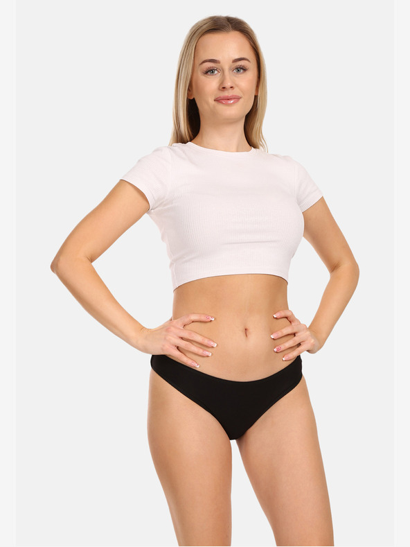 Nedeto Sada tří dámských kalhotek v černé barvě Nedeto