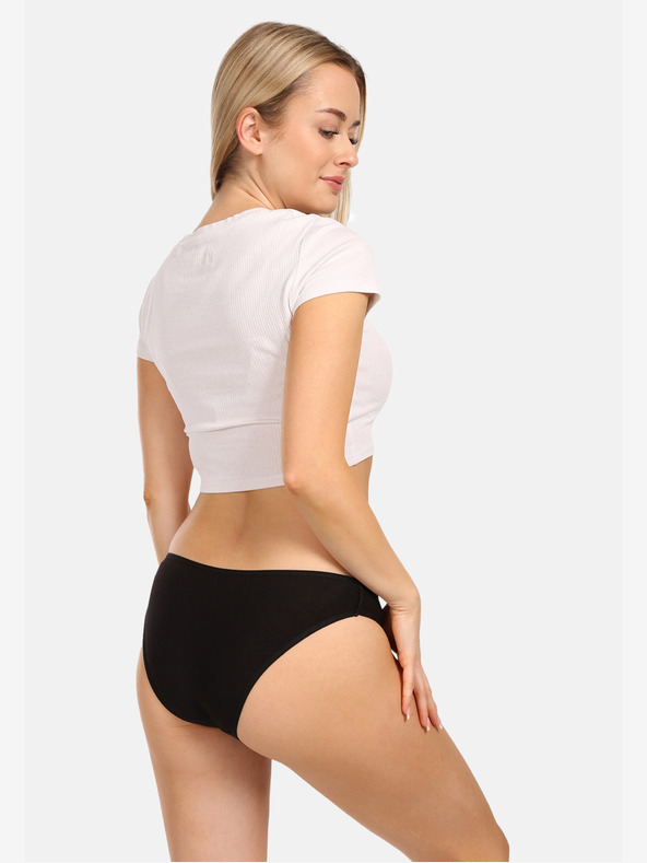 Nedeto Sada tří dámských kalhotek v černé barvě Nedeto