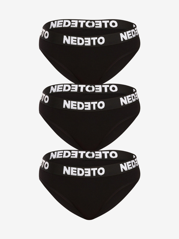 Nedeto Sada tří - dámské kalhotky Nedeto černé