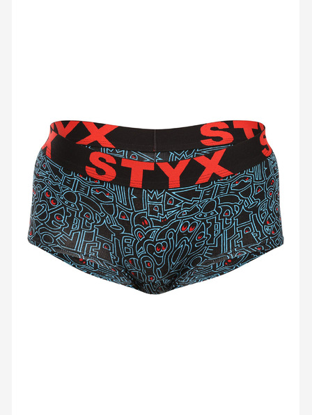 Styx Dámské kalhotky Styx art s nohavičkou doodle