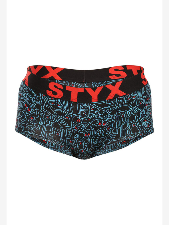 Styx Dámské kalhotky Styx art s nohavičkou doodle