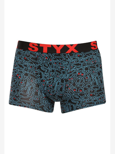 Styx Pánské boxerky Styx art sportovní guma doodle (G1256/2)
