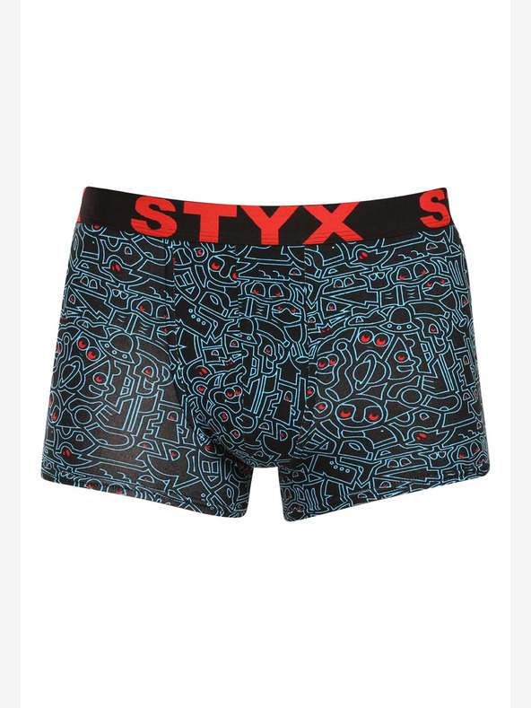 Styx Pánské boxerky Styx art sportovní guma doodle (G1256/2)