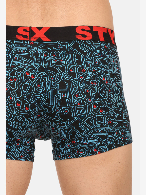 Styx Pánské boxerky Styx art sportovní guma doodle (G1256/2)