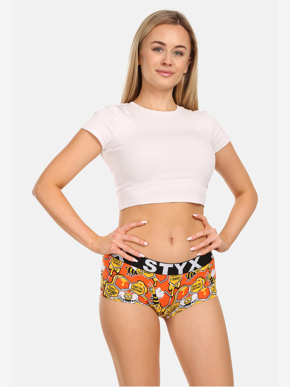 Styx Sada tří - dámské kalhotky Styx art s nohavičkou vícebarevné