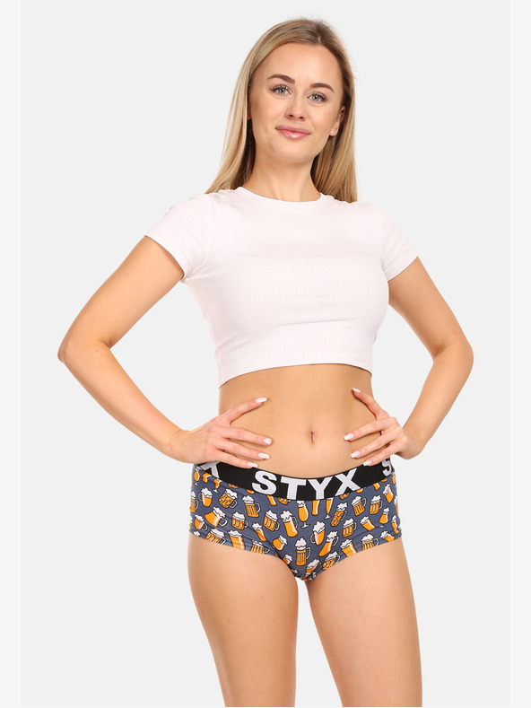 Styx Sada tří - dámské kalhotky Styx art s nohavičkou vícebarevné