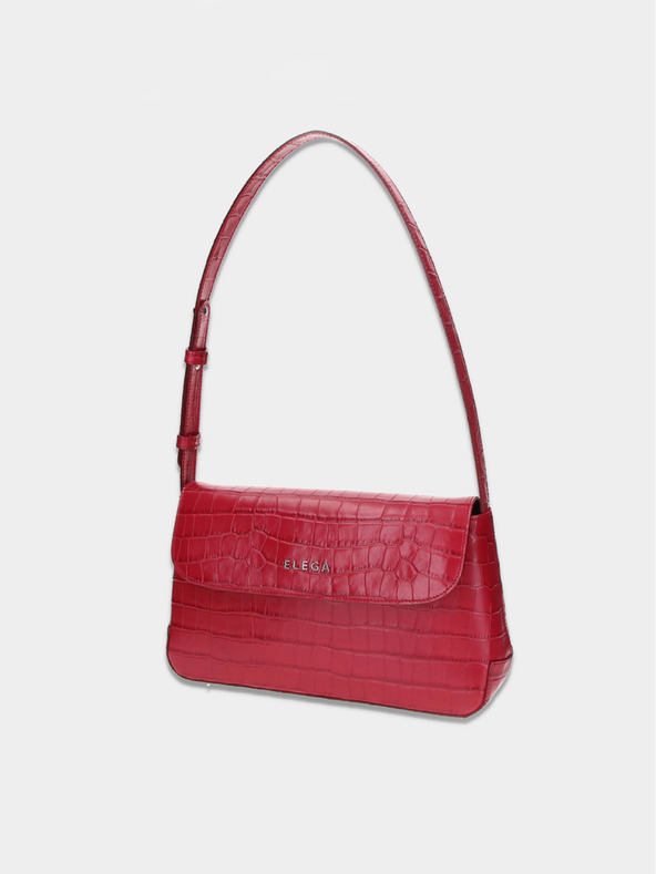 Elega Červená dámská klopnová kabelka Elega Dundee