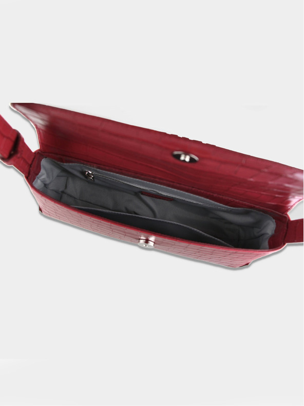 Elega Červená dámská klopnová kabelka Elega Dundee