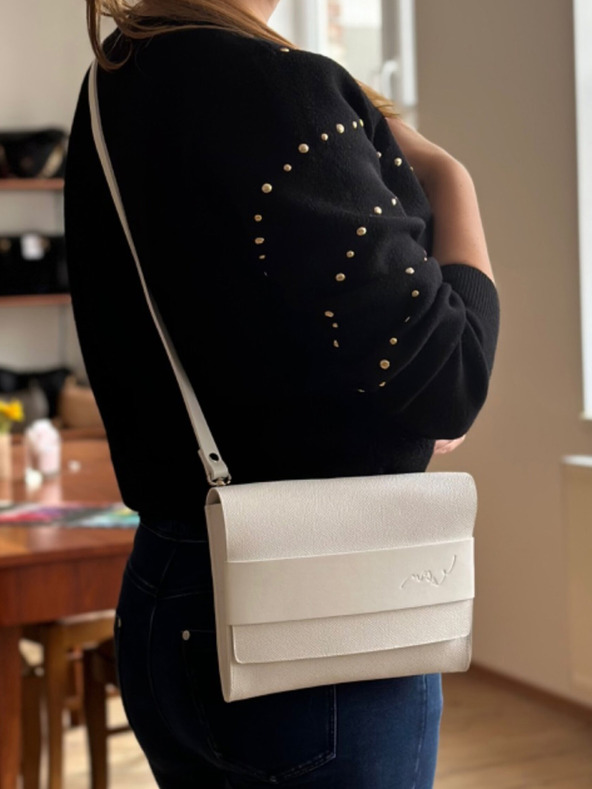 Elega Bílé dámské psaníčko Elega Nosme