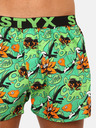 Styx Zelené pánské květované trenýrky Styx
