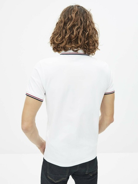 Celio Bílé pánské polo tričko Celio Necetwo