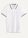 Celio Bílé pánské polo tričko Celio Necetwo