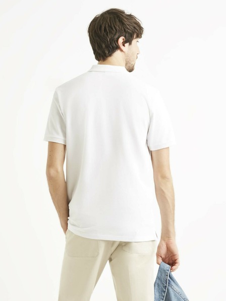 Celio Bílé pánské polo tričko Celio