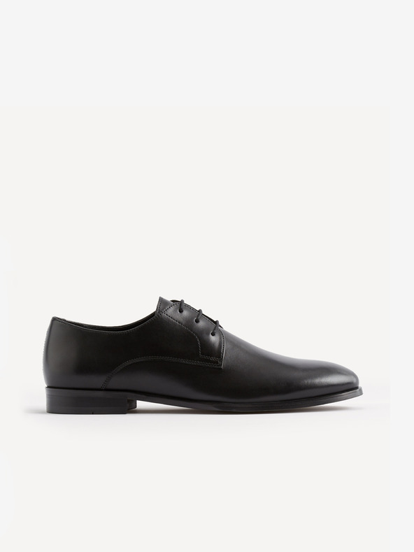 Celio Černé kožené polobotky Celio Rytaly