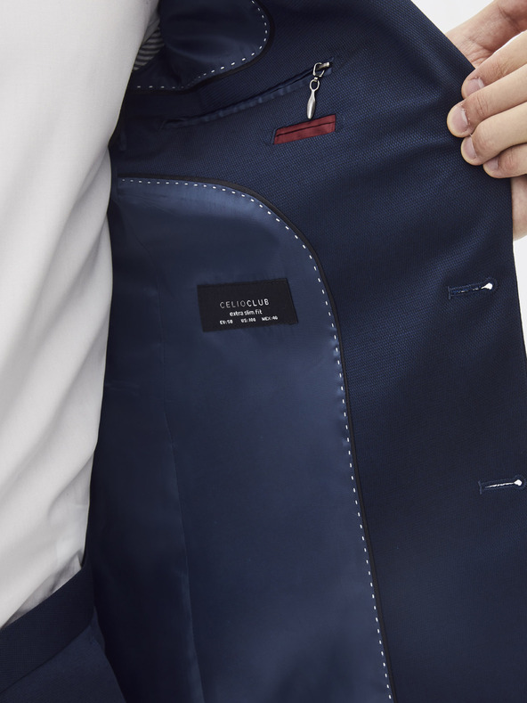 Celio Tmavě modré sako Celio Rudiamond