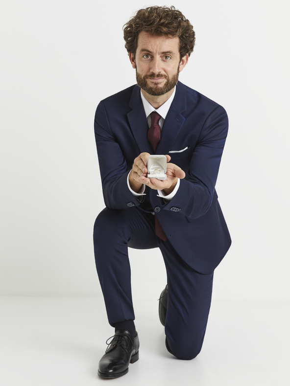 Celio Tmavě modré sako Celio Rudiamond