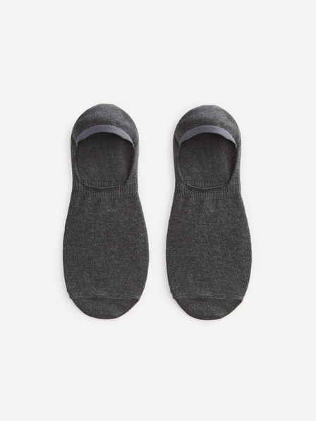 Celio Tmavě šedé žíhané ponožky Celio Misible