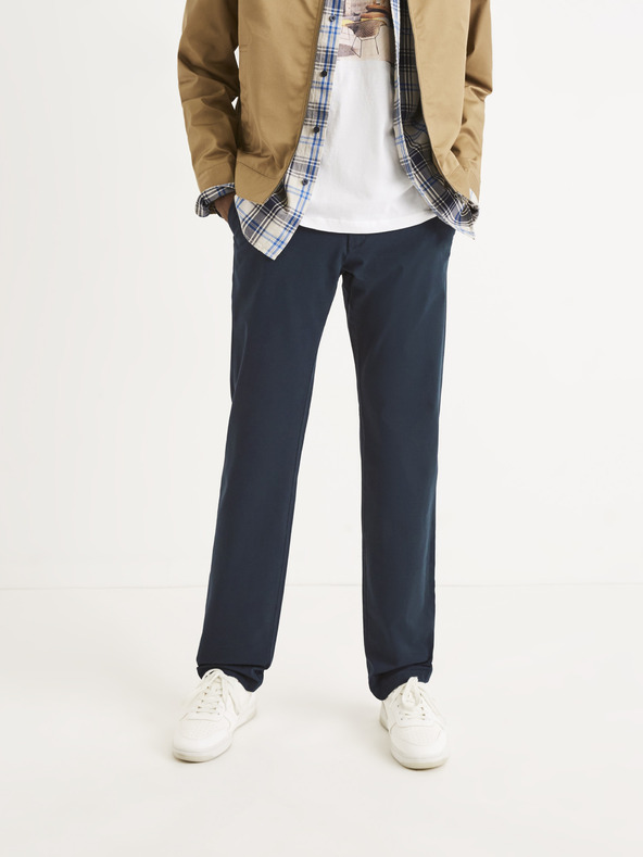 Celio Tmavě modré kalhoty Celio Tohenri