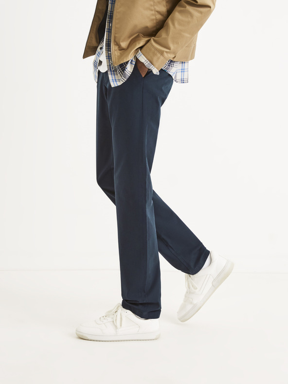 Celio Tmavě modré kalhoty Celio Tohenri