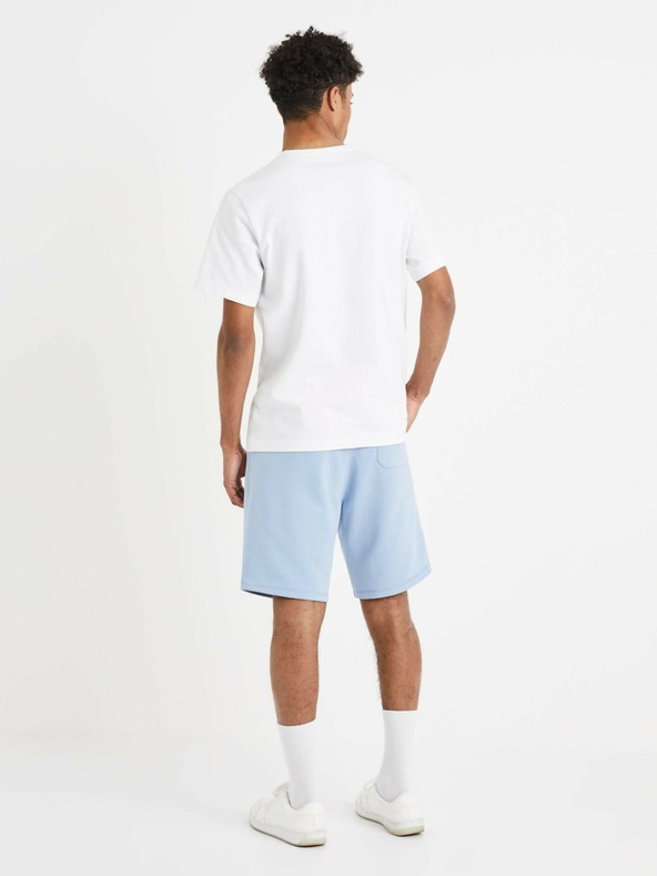 Celio Bílé pánské basic tričko Celio