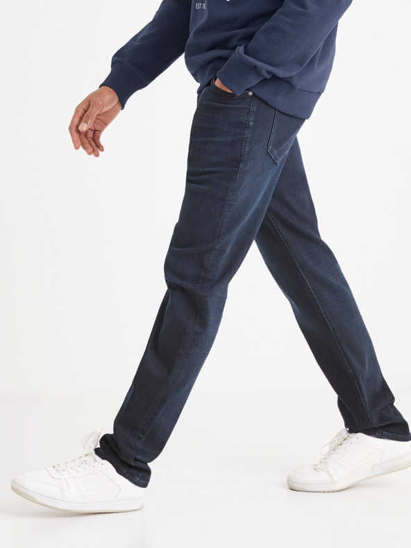 Celio Tmavě modré pánské straight fit džíny Celio C15
