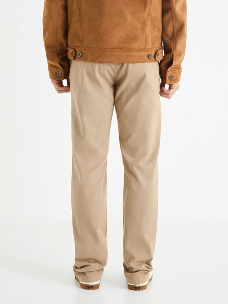 Celio Béžové pánské chino kalhoty Celio