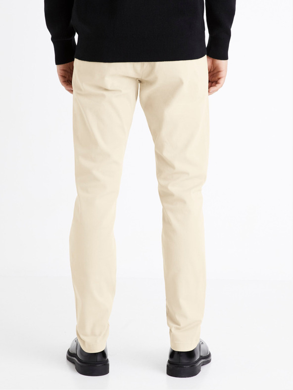 Celio Béžové pánské chino kalhoty Celio Tocharles