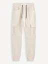 Celio Béžové pánské cargo kalhoty Celio Cokit4