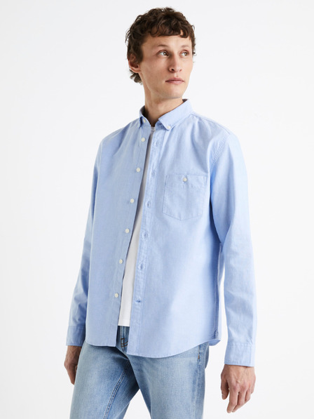 Celio Světle modrá pánská bavlněná košile Celio Daxford