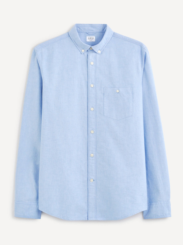 Celio Světle modrá pánská bavlněná košile Celio Daxford