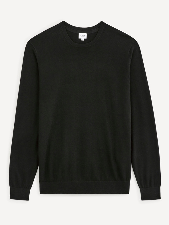 Celio Černý pánský svetr Celio Decoton