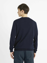 Celio Tmavě modrý pánský basic svetr Celio Decotonv