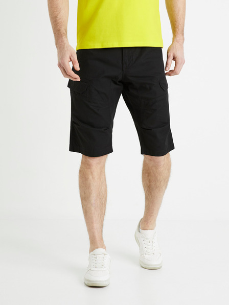 Celio Černé pánské plátěné kraťasy Celio Bocourtbm1