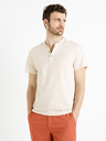 Celio Krémové pánské basic tričko Celio Cegeti
