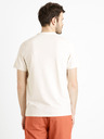 Celio Krémové pánské basic tričko Celio Cegeti